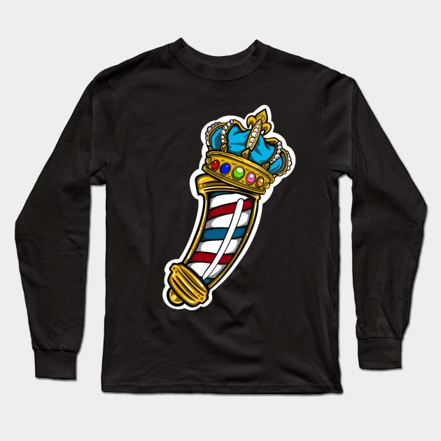 BARBER OF ALL BARBERS Long Sleeve T-Shirt by Mr.Beardiful